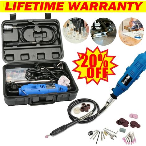 Rotary Tool Kit, Multi-Functional Tool with 80 Piece Attachment Accessories for Grinding, Cutting, Engraving, Drilling, Polishing