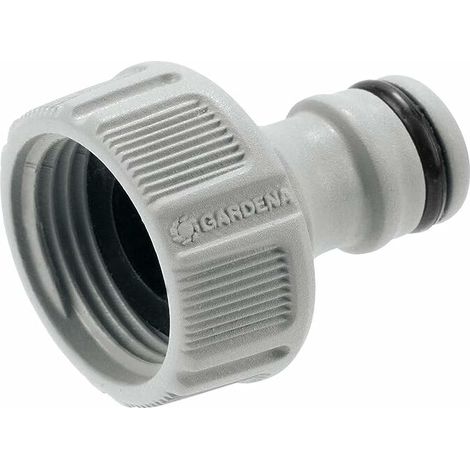 Nez de robinet 26,5 mm (G 3/4 pouces): OGS adaptateur pour raccordement d’un tuyau d’arrosage, technologie anti-éclaboussure, résistant au gel, vrac (18201). (1/5)