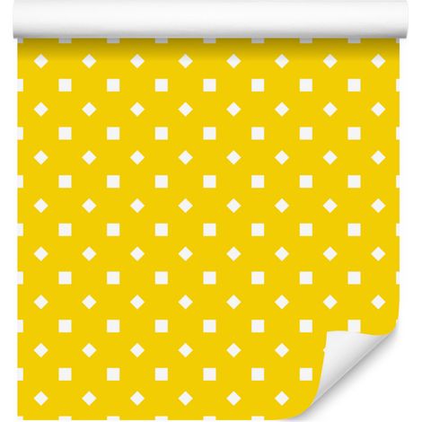 Papier peint à pois, détails nets, jaune pour salon et chambre 50x1000 cm (1/5)