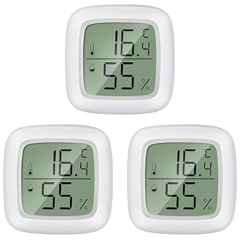 Termometre Maison 3 pièces Mini LCD Thermomètre Hygromètre Interieur de Portable -20 ℃ 60 ℃, 10% 99% RH Convient pour Les Chambres D'enfants,Les Chambres de Personnes âgées etc (1/5)