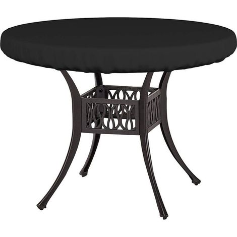 Housse Pateau Table de Jardin Housse Protection Table Jardin Ronde Bache Table de Jardin Exterieur Housse de Protection Ronde pour Table de Jardin Imperméable Anti UV Tissu Oxford Ø110X10cm (1/4)