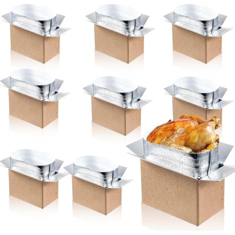 Lot de 9 Petites Boîtes Isothermes d’Expédition, 23 x 13 x 16 cm, Carton Double Isolation avec Doublure en Feuille d’Aluminium et Sac Thermique, pour Aliments, Livraison, Déménagement, Emballage (1/5)