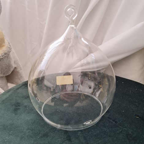 Pallina per albero di Natale in vetro Vaso Goccia trasparente da 16 cm (1/3)