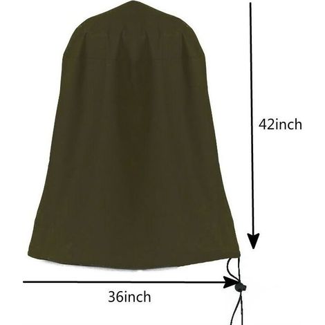 Housse de protection pour fontaine de jardin - Résistante à la poussière - Imperméable et durable - Avec cordon de serrage de verrouillage - Pour cour d'hiver D36 x H42 pouces 420D (1/4)