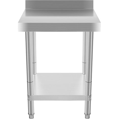 Table de travail table de cuisine en acier inoxydable 616190cm Table de Préparation en Inox