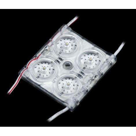 ProLED-4W-SLIM: Modulo LED 12V/1,44W/214lm, interasse 151mm, lente prismatica 165°, 6500K