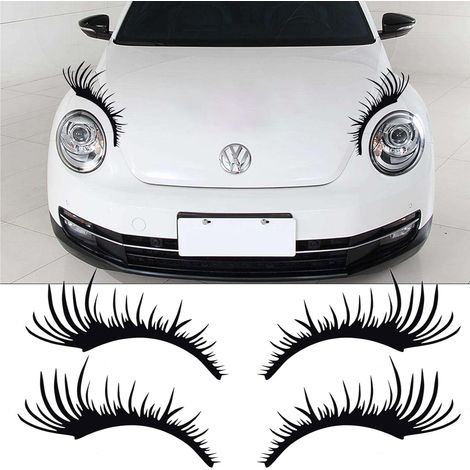 JSSEVN-Cils Autocollants Pour Voiture - Décor Amovible De Pare-Chocs Et Carrosserie - Style Décoratif (1/5)
