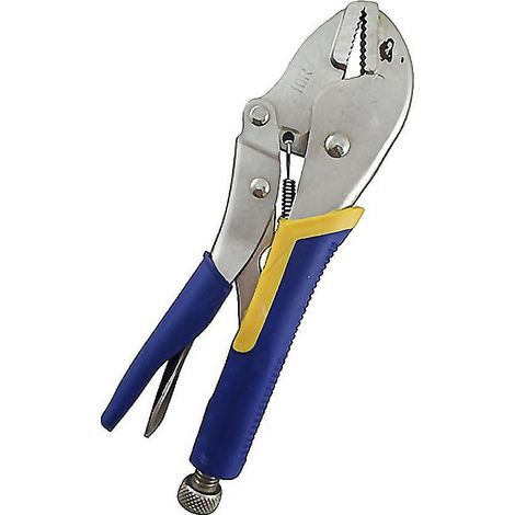WURKO tenaza poligrip 10 cromo vanadio , Mordaza Poligrip HCR-48/51 Tamaño: 10 pulgadas.225mm- Palanca para desbloquear Tuerca de regulación de la bocaAdecuado para suj (1/3)