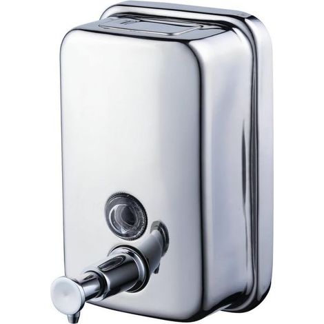 Wall-mounted soap dispenser for kitchen and bathroom, 18 oz/500 ml, stainless steel, polished chrome, BA4028SS5 (1/4)