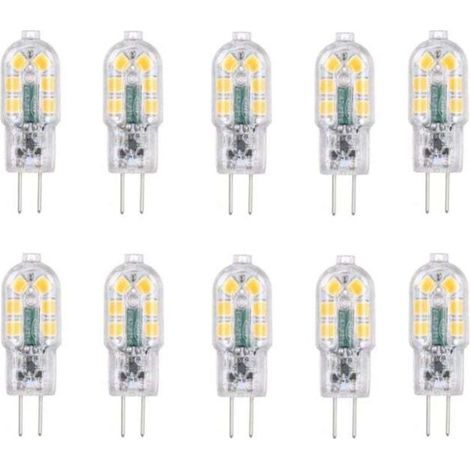 Aktions-Ampulle LED G4 2W, 20W-Ampullen mit Halogenäquivalenten, Weißweiß 6000k, 200Lm, 12x SMD, 12V AC/DC-Packung mit 10 Stück (1/5)