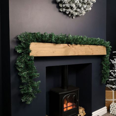 2.7m x 20cm Plain Green Christmas Garland with 260 Tips (1/5)