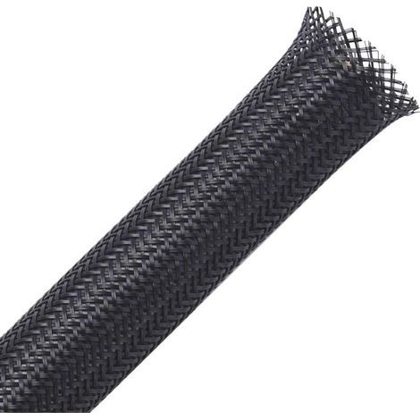 10mm-30m Gaine Câble Tressée Extensible Manchon de Câble Cache Fil Rangement Câble Protege Câble pour Câbles Automobiles Fils - Noir (1/4)
