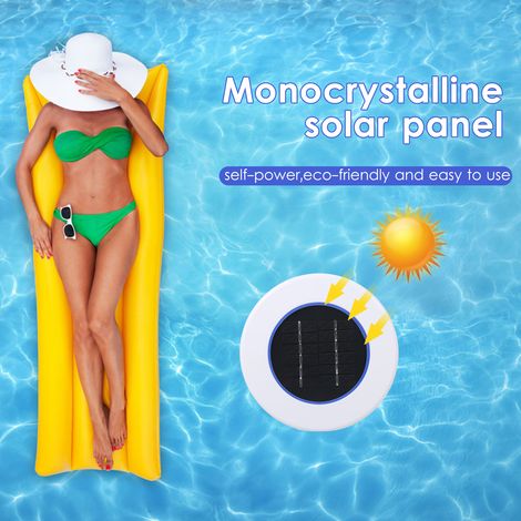 Purificateur d'eau solaire pour piscine - Ioniseur d'eau - Traitement sans chlore - Inhibition des algues (1/5)