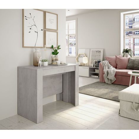 Consolle Allungabile - Grigio Cemento 51x90x78h cm