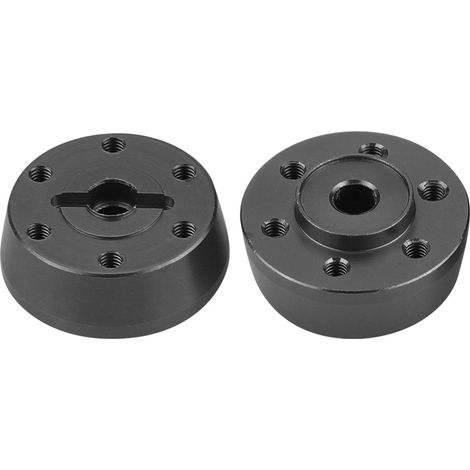 Adaptateur de moyeu hexagonal en alliage d'aluminium pour voiture RC Axial Rock Racer 90026 (Noir) (1/5)
