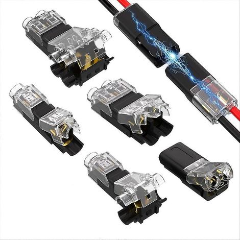 Kit de 44 connecteurs de câbles basse tension, connecteurs de dérivation et de raccordement en I, 24-20 AWG (1/5)