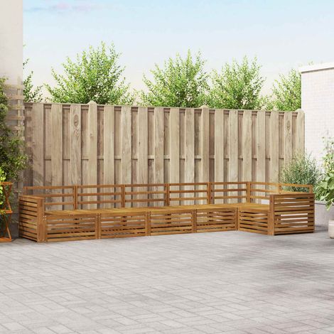 vidaXL Outdoor-Sofagarnitur 6 pcs Natur Massivholz Akazie (1/5)