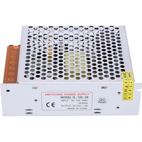Alimentation à découpage universelle régulée 24 V CC 5 A pour bande LED CCTV (1/5)