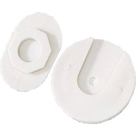 Support multiprise rond mural autocollant plastique fixateur prise chambre salon bureau (1/4)