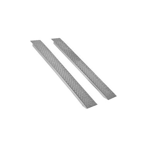 Jeu De 2 Rampes Droites Aluminium L: 150cm L: 20 Cm, Profil Antidérapant D'une Capacité Maximum De 4