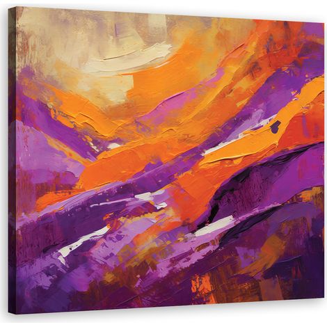 Tableau déco Abstraction peinte Lila 40x40 (1/5)
