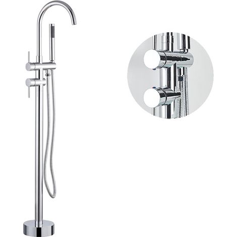 Robinet de baignoire, bec pivotant, commande à une seule poignée, Chrome (1/2)