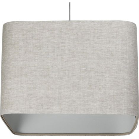 Suspension textile lin épurée pour intérieur moderne - Hauteur 25 cm (1/5)