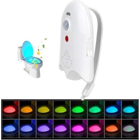 Lampe de Toilette ¨¤ Del, Lampe de Toilette Rechargeable par USB Cuvette de Toilette 16 Couleurs Veilleuse Capteur Salle de Bain Veilleuse Lampe de Toilette ¨¤ Changement de Couleur (1/5)