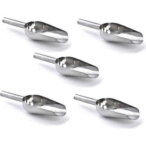 5 Pcs Pelle de Cuisine Pelle en INOX Alimentaire Confiserie A Bonbon Grain Sucre Farine Cereale Cacahuete Ice Scoop Cuillères à