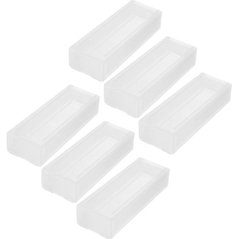 Boîte de Rangement Plastique Portable Facile à Transporter Couvercle Coulissant, Support 5 Emplacements pour 6 Lames de Microscope pour Transport et Stockage (1/5)