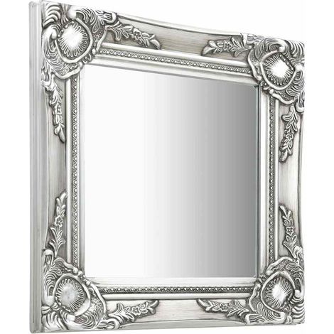 Maison Exclusive - Wandspiegel im Barock-Stil 40x40 cm Silbern (1/5)