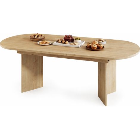 Tavolo da pranzo allungabile 160/200 x 90 cm in MDF effetto rovere MODENUIT (1/5)