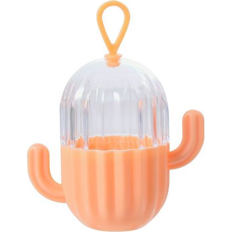 Lot de 3 organisateurs d'oeufs de beauté en forme de cactus - Organisateur de bijoux en éponge de maquillage - Organisateur de boucles d'oreilles, colliers et boucles d'oreilles(orange) (1/5)