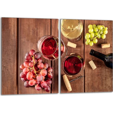 Placa protectora de vidrio para estufa 2x40x52 Vino (1/5)