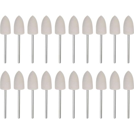20pcs Laine Feutre Monté Mandrin Pointes 10mm Tête 1/10 pouce (1/5)