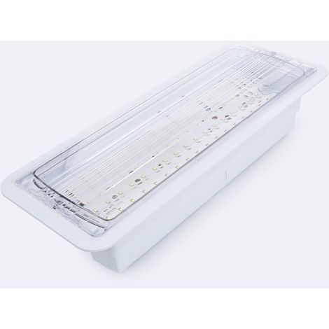 LED-Notfall-Einbauleuchte 6W Rechteckig 3 W