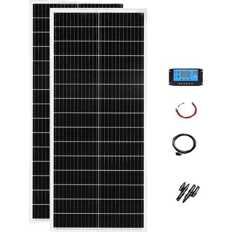 Panneau Solaire, Sortie 100W, Technologie Monocristalline, kit 24V 200W (1/2)