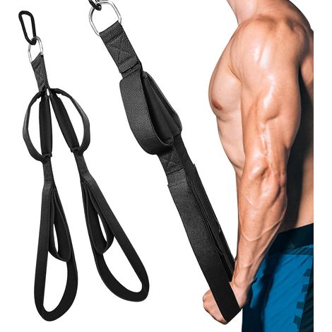Corde Triceps Accessoires Cable Poulie Musculation Tirage Poignée Gym Antidérapante Double Prise Corde de Traction Entraînement Pull Down Nylon Rope (1/5)