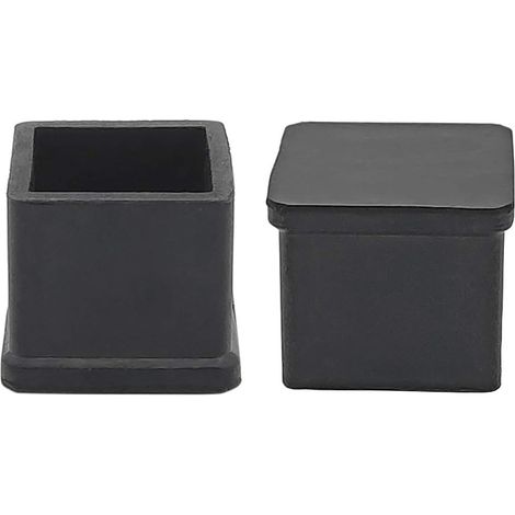 Patins de protection pour pieds de chaise, embouts carrés en caoutchou (1/5)