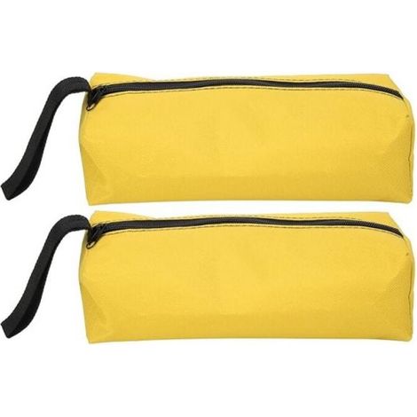 2 Pack 30 X 10 X 10cm (Yellow) Small Tool Pouches, 600D Polyester Multifunctional Portable Storage Pouch with Hanging Strap and Zipper (1/5)