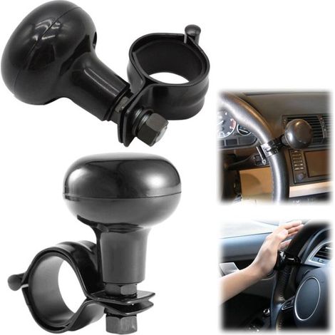 Poignées de volant assistées lot de 2 - boules rotatives pour faciliter la conduite, voiture et camion, 8 x 7 x 4,5 cm (1/5)