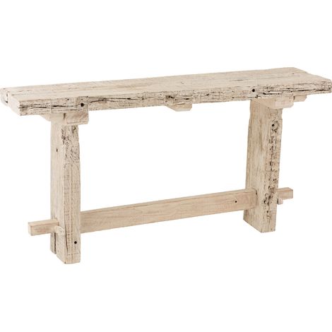 Console bois massif recyclé blanc délavé Liray L 150cm (1/5)