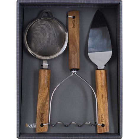 Set di utensili da cucina in legno Husla, 3 pezzi (1/2)