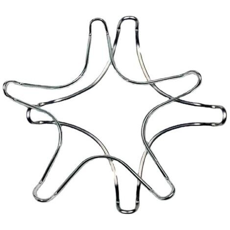 Lot de 2 réducteurs à gaz en acier inoxydable pour plaque de cuisson à gaz, plaque de cuisson, dessous de,Argenté,17.26.3cm (1/4)