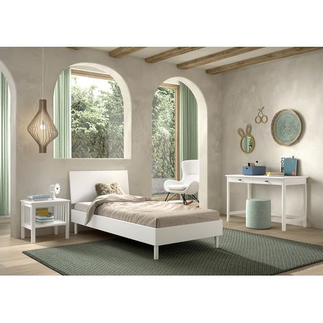 Chambre d&039enfant Forrest: chevet, lit 90x200, bureau - bois (1/4)