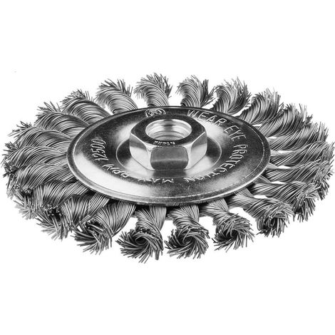Spazzola metallica neo 125 mm filo intrecciato inox m14 10000 rpm
