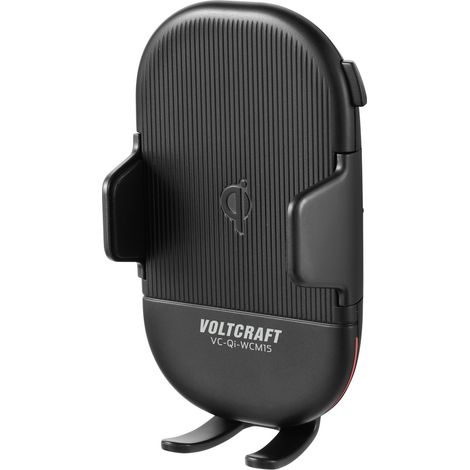 VOLTCRAFT VC-Qi-WCM15 Lüftungsgitter Handy-Kfz-Halterung mit Induktionsladefunktion 55 - 89 mm 4 - 6