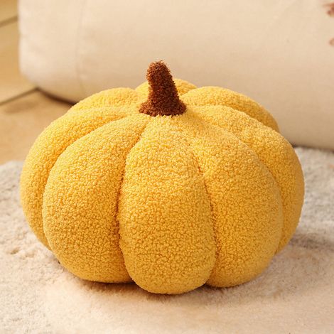 Coussin Forme Citrouille - 20 x 12 cm - Rembourrage Coton Polypropylène - Décoration Automne Halloween - 1 Pièce (1/5)