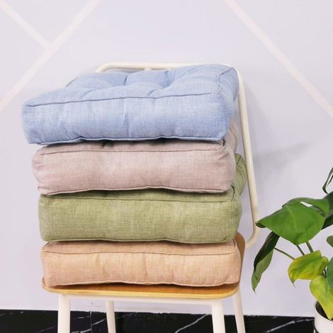 Coussin Chaise - 40 x 40 x 10 cm - Coton - Pour Jardin Intérieur Extérieur - 1 Pièce (1/5)