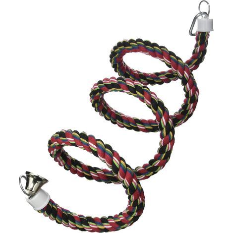 Cotton Spiral, Built-in Bell, Bird Toy, Parakeet, Aviary Cage (1/2)